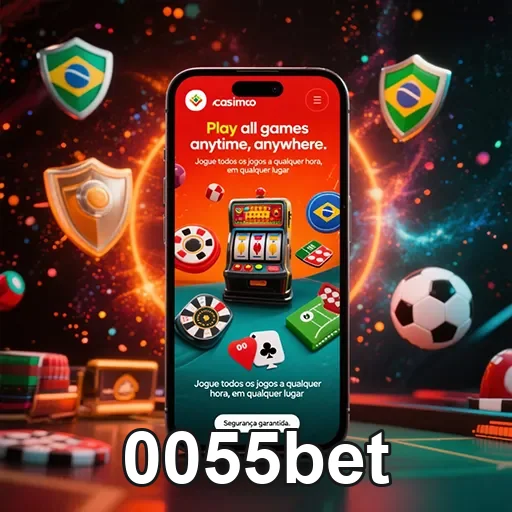 Imagem promocional do app 0055bet, destacando a confiabilidade do site 0055bet para apostas esportivas e jogos online.